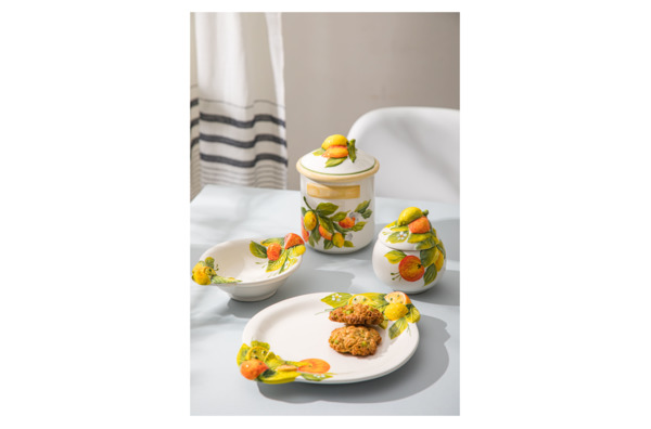 Салатник порционный Edelweiss Лимоны и апельсины 13 см, керамика