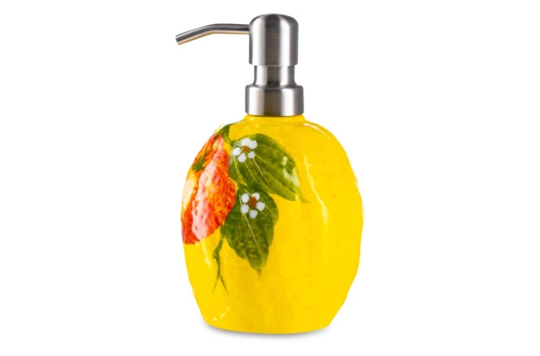 Диспенсер для мыла Edelweiss Лимоны и апельсины 10 см, h17 см,  керамика