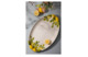 Блюдо овальное Edelweiss Лимоны и цветы 46х30 см, керамика