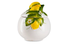 Сахарница Edelweiss Лимоны и цветы 10 см, h10 см, керамика