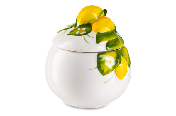 Сахарница Edelweiss Лимоны и цветы 10 см, h10 см, керамика