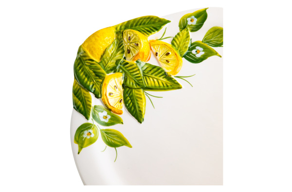 Тарелка обеденная Edelweiss Лимоны и цветы 30 см, керамика