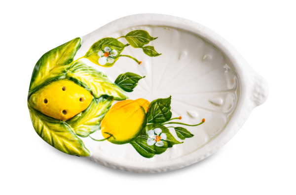 Лимонница Лимоны и цветы 19х13 см, керамика