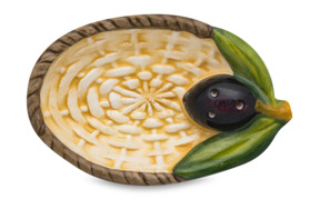 Блюдце для лимона Edelweiss Оливки 12х8 см, керамика