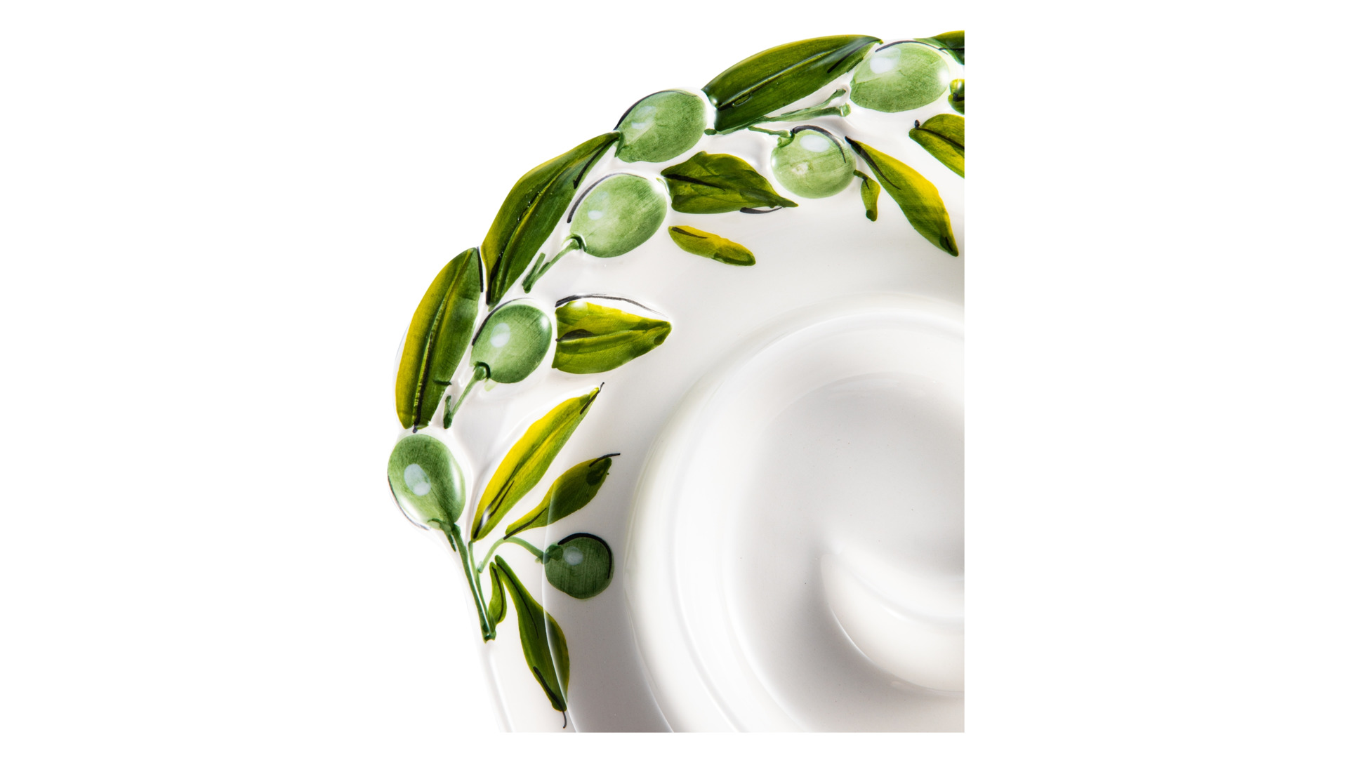 Блюдо для оливок круглое Edelweiss Оливки 24 см, керамика