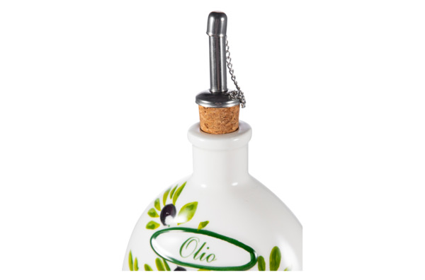 Бутылка для масла Edelweiss Томаты и оливки 13 см, керамика