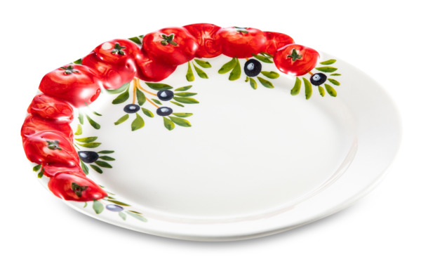 Тарелка закусочная Edelweiss Томаты и оливки 22 см, керамика