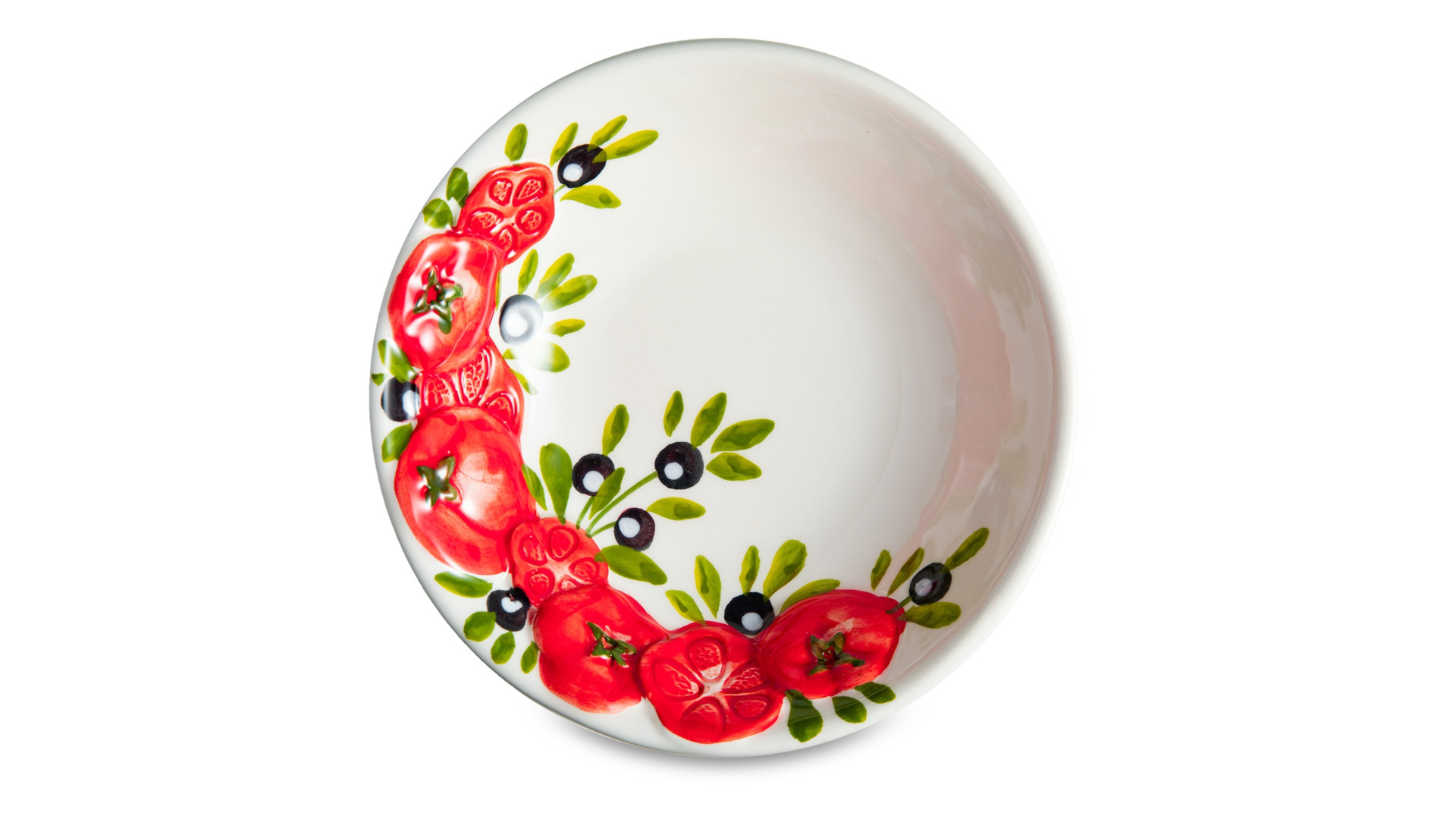 Салатник порционный Edelweiss Томаты и оливки 15 см, керамика