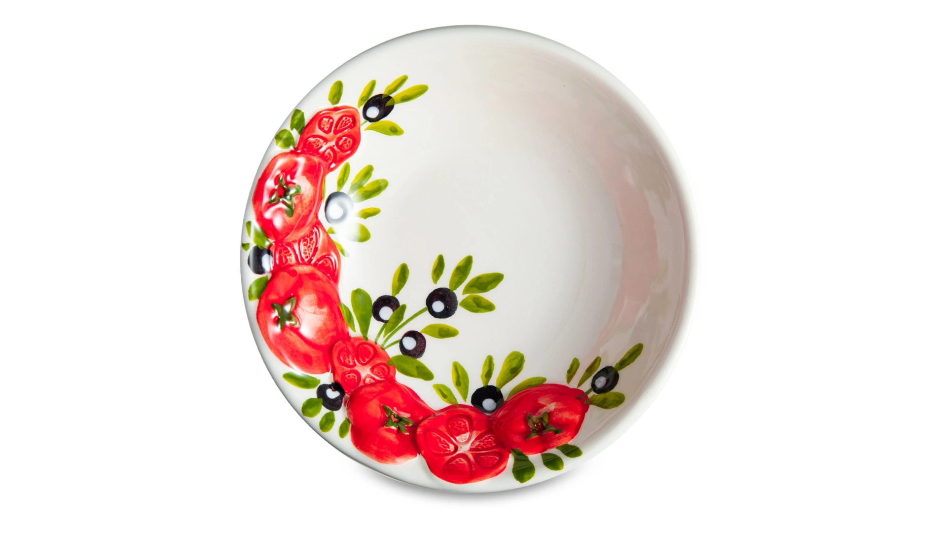 Салатник порционный Edelweiss Томаты и оливки 15 см, керамика