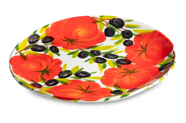Тарелка обеденная Edelweiss Томаты и оливки 28 см, керамика