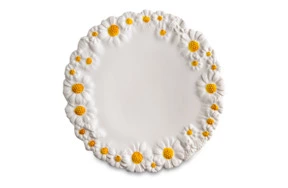 Тарелка закусочная Edelweiss Маргаритка 22 см, керамика, белая