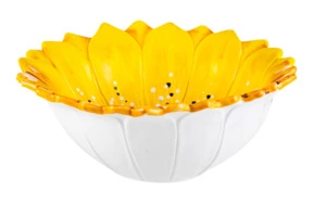 Салатник 3D Edelweiss Маргаритка 26х26х8см, керамика, желтый
