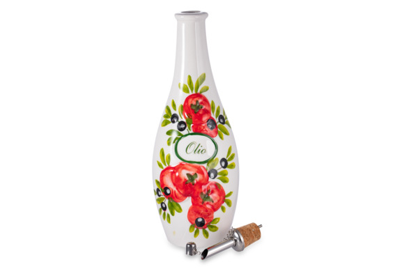 Бутылка для масла Edelweiss Томаты и оливки 27 см, керамика