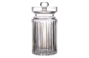 Ваза с крышкой Неман Лайнс 12,2х27 см, хрусталь