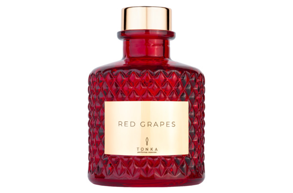 Диффузор ароматический Tonka Red Grapes 200 мл, стакан красный, тубус