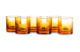Набор стаканов для виски в футляре ГХЗ Звери 350 мл, янтарный, хрусталь