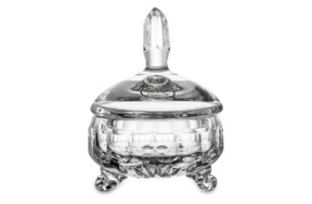 Конфетница с крышкой Cristal de Paris Ливерпуль 10 см, h12 см
