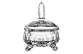Конфетница с крышкой Cristal de Paris Ливерпуль 10 см, h12 см