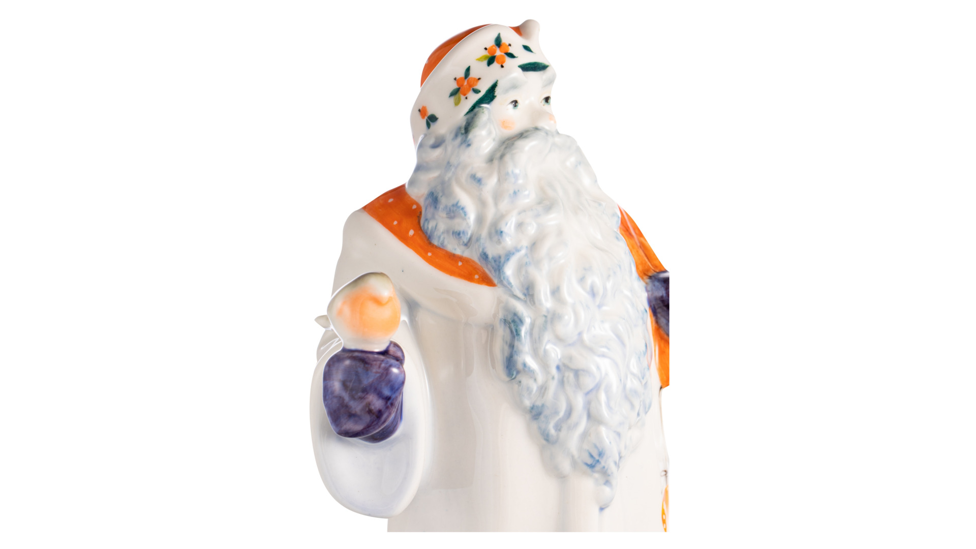 Скульптура Терра Керамос Дед Мороз, фарфор, подглазурная роспись