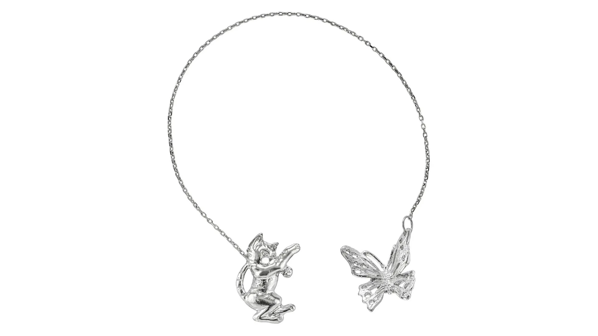 Ионизатор воды в футляре АргентА От Души Кот с бабочкой 11,95 г, серебро 925