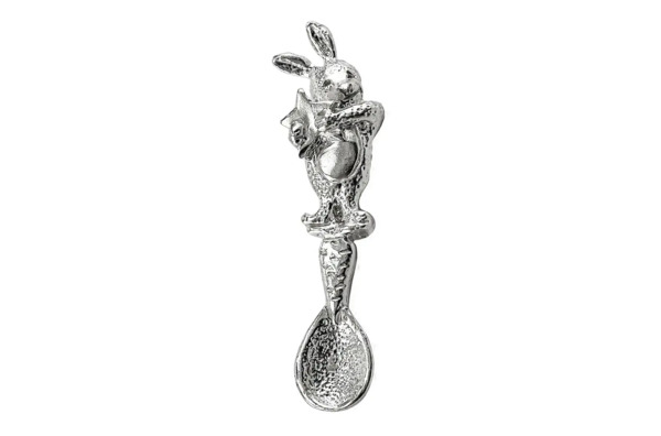 Ложка сувенирная АргентА Кролик 5,61 г, серебро 925