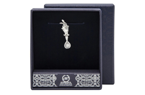 Ложка сувенирная АргентА Кролик 5,76 г, серебро 925
