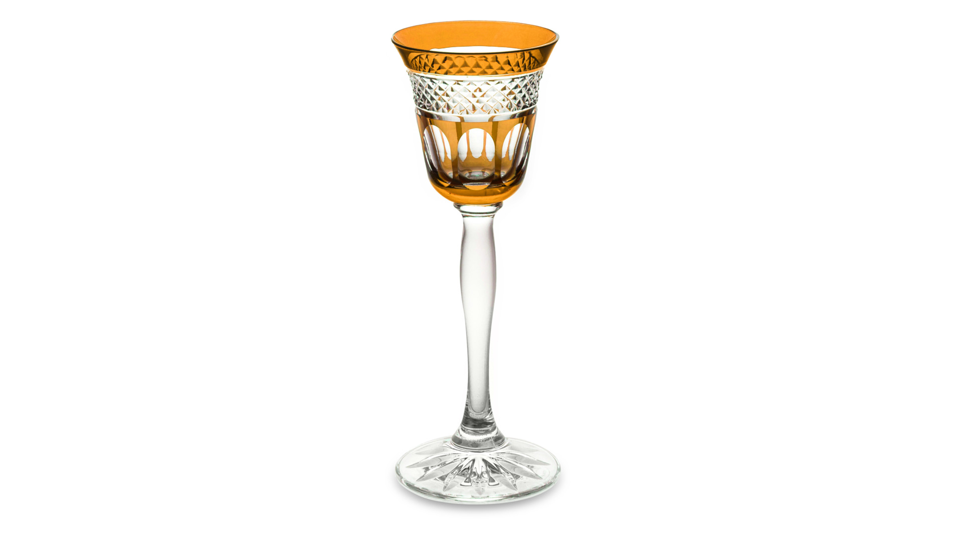 Рюмка для водки Cristal de Paris Мирей 60 мл, желтая - купить за 3997 ...