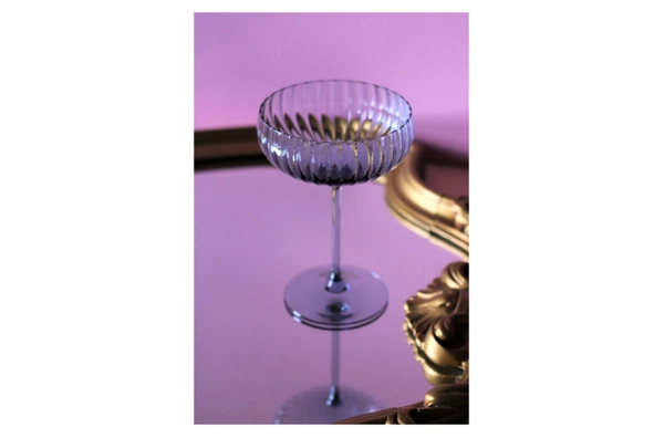 Набор креманок для шампанского Anna Von Lipa Лион 280 мл, 2 шт, стекло хрустальное, дымчатый