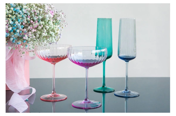 Набор креманок для шампанского Anna Von Lipa Лион 280 мл, 2 шт, стекло хрустальное, дымчатый