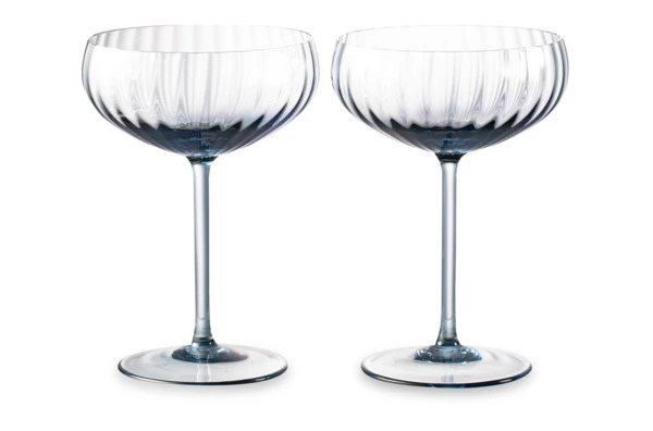 Набор креманок для шампанского Anna Von Lipa Лион 280 мл, 2 шт, стекло хрустальное, дымчатый