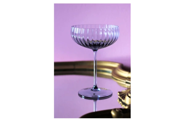 Набор креманок для шампанского Anna Von Lipa Лион 280 мл, 2 шт, стекло хрустальное, дымчатый