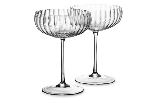 Набор креманок для шампанского Anna Von Lipa Лион 280 мл, 2 шт, стекло хрустальное