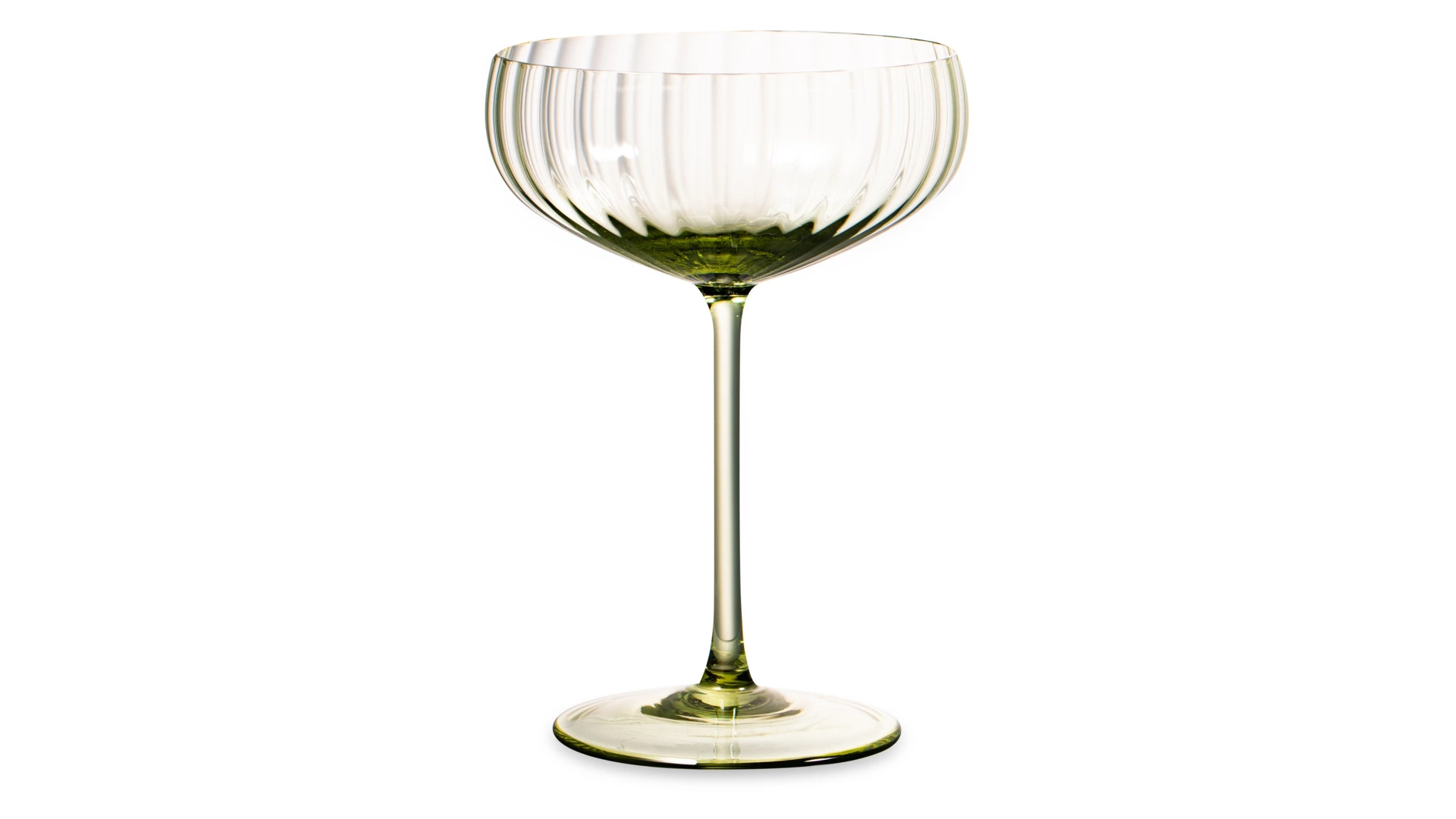 Набор креманок для шампанского Anna Von Lipa Лион 280 мл, 2 шт, стекло хрустальное, зеленый