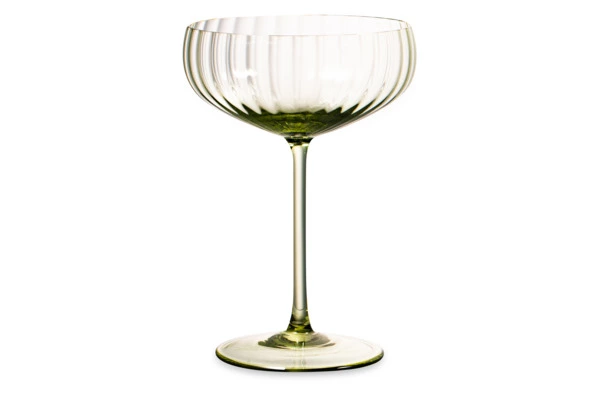 Набор креманок для шампанского Anna Von Lipa Лион 280 мл, 2 шт, стекло хрустальное, зеленый