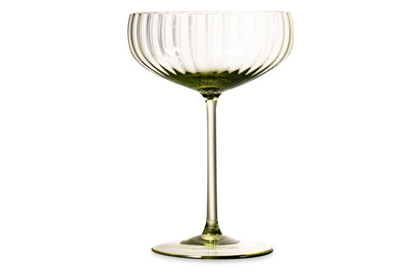 Набор креманок для шампанского Anna Von Lipa Лион 280 мл, 2 шт, стекло хрустальное, зеленый