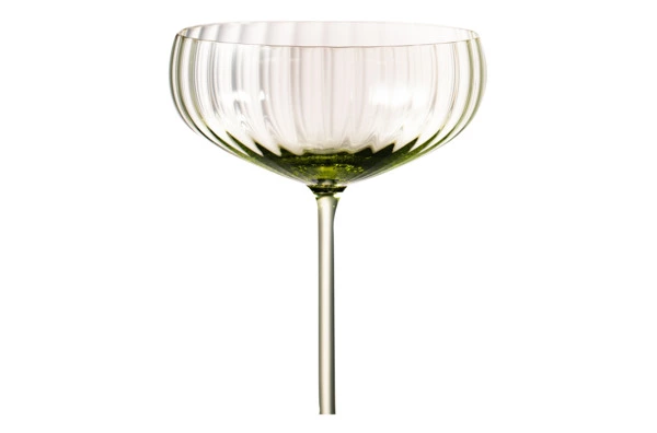 Набор креманок для шампанского Anna Von Lipa Лион 280 мл, 2 шт, стекло хрустальное, зеленый