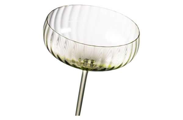 Набор креманок для шампанского Anna Von Lipa Лион 280 мл, 2 шт, стекло хрустальное, зеленый