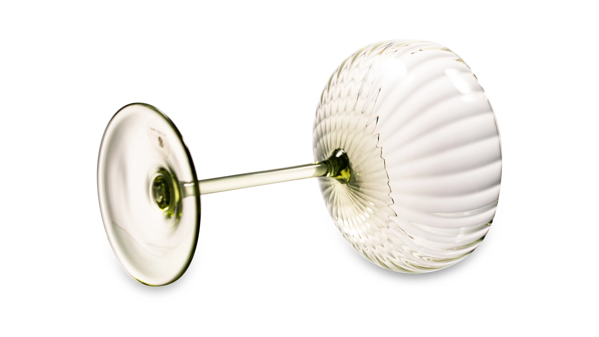 Набор креманок для шампанского Anna Von Lipa Лион 280 мл, 2 шт, стекло хрустальное, зеленый