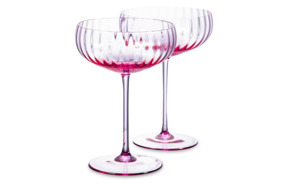 Набор креманок для шампанского Anna Von Lipa Лион 280 мл, 2 шт, стекло хрустальное, лиловый