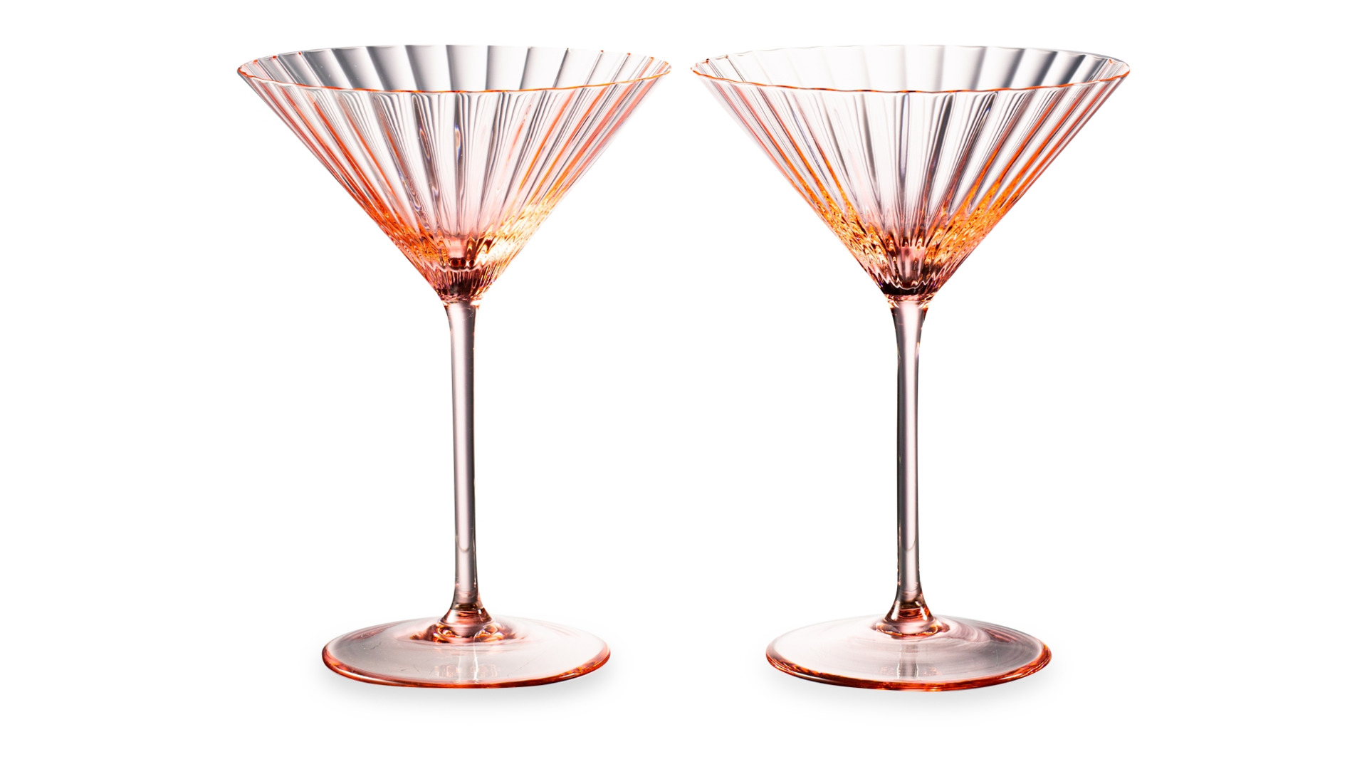 Набор бокалов для мартини Anna Von Lipa Лион 210 мл, 2 шт, стекло хрустальное, розовый