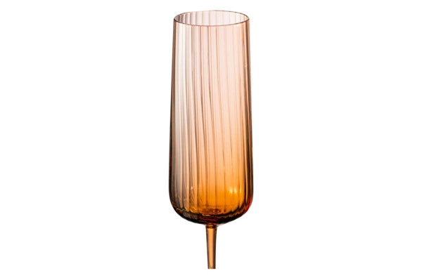 Набор бокалов для шампанского Anna Von Lipa Пульсация 200 мл, 2 шт, стекло хрустальное, кофейный