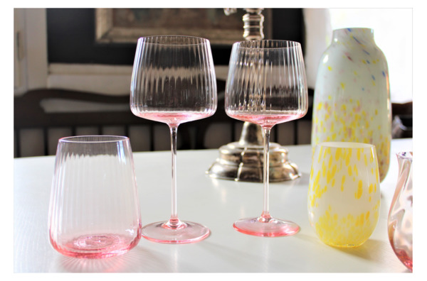Набор бокалов для красного вина Anna Von Lipa Пульсация 280 мл, 2 шт, стекло хрустальное, розовый