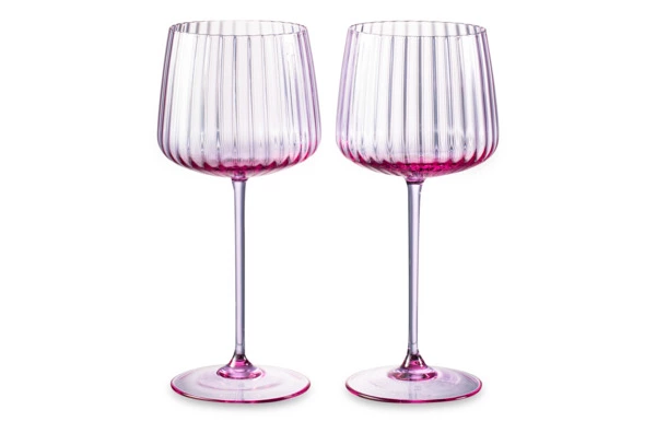Набор бокалов для белого вина Anna Von Lipa Пульсация 230 мл, 2 шт, стекло хрустальное, лиловый