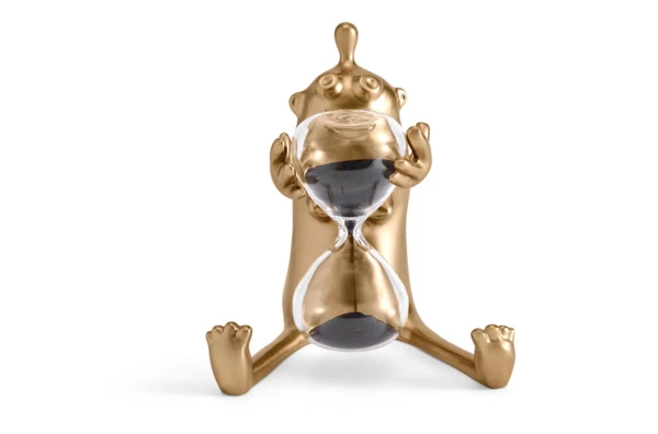 Часы песочные L’Objet Хаас 11х13х14 см, 1 минута, латунь, стекло