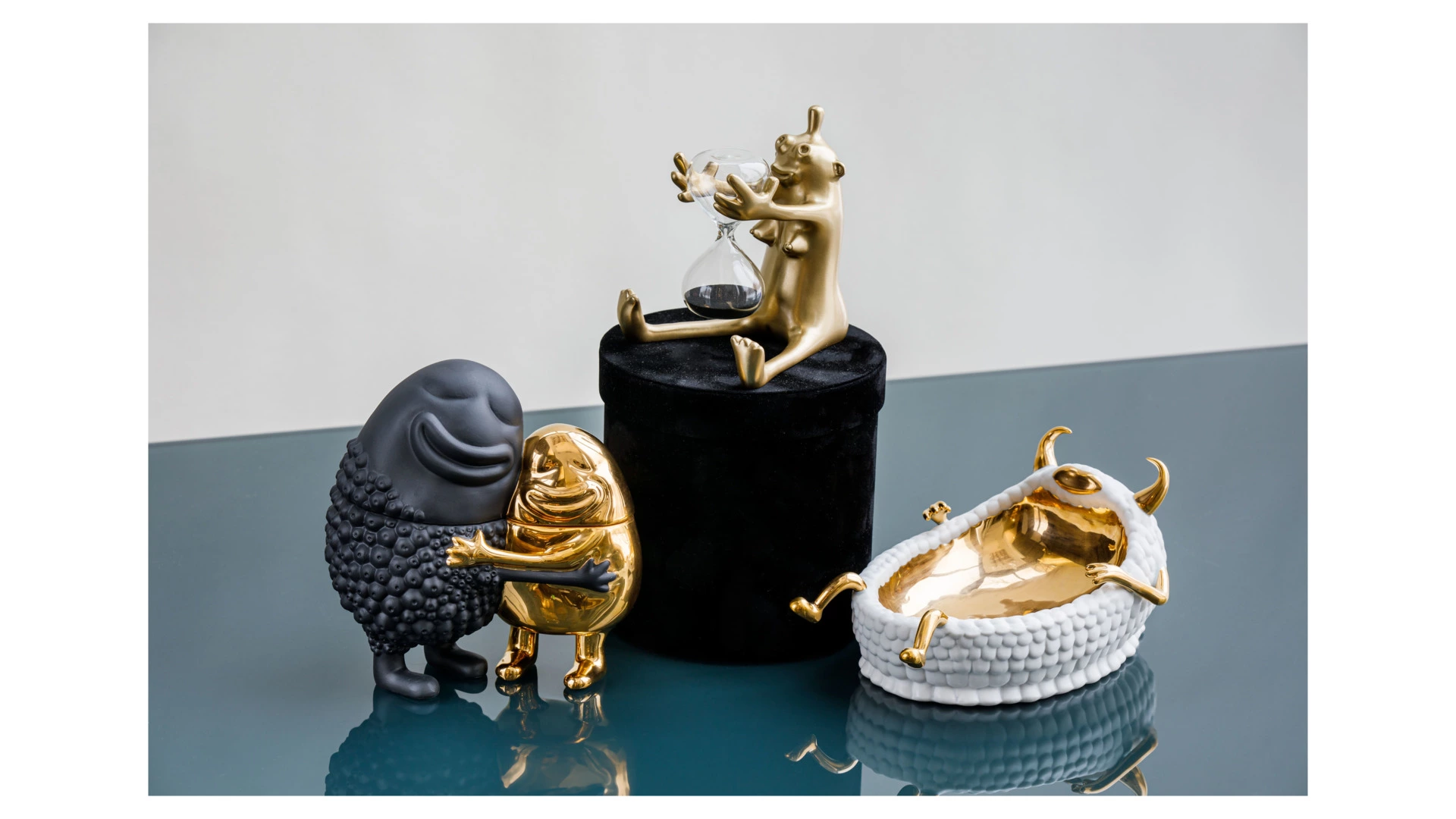 Часы песочные L’Objet Хаас 11х13х14 см, 1 минута, латунь, стекло
