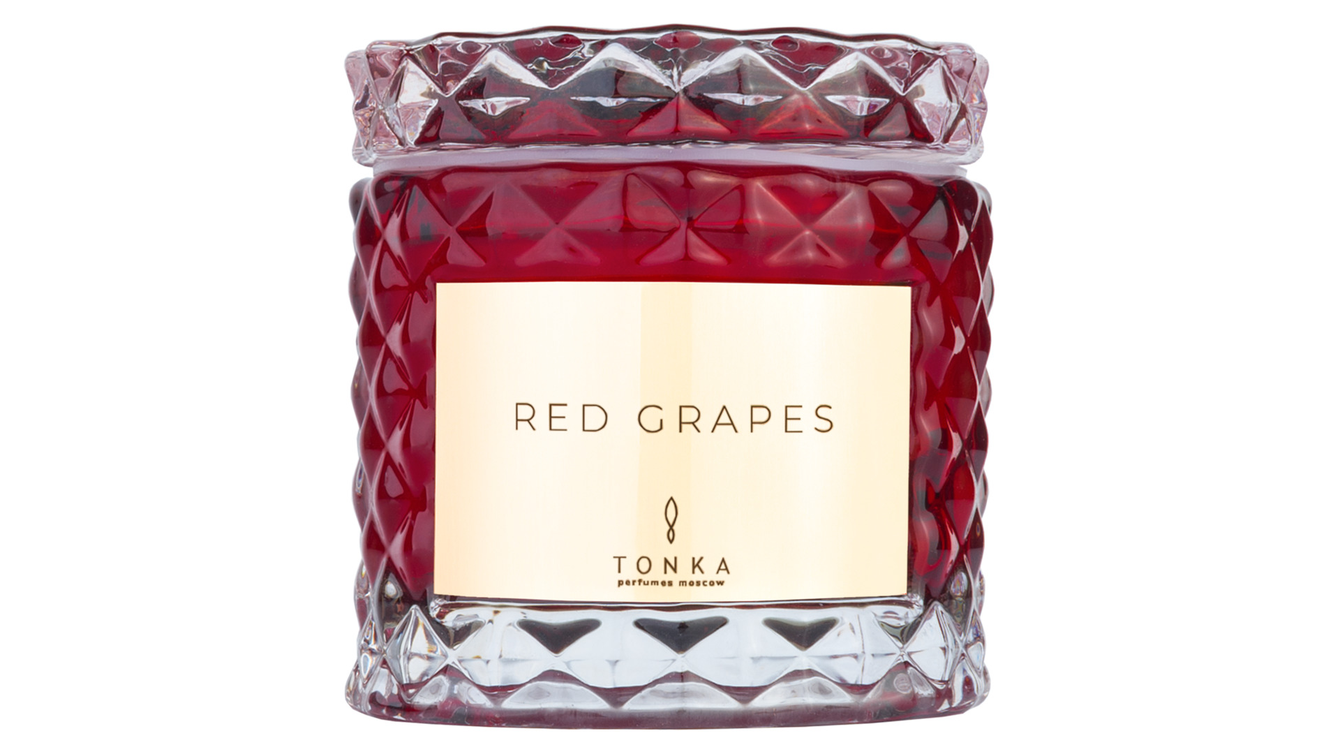 Свеча ароматическая Tonka Red Grapes 50 мл, красный стакан, п/к