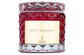 Свеча ароматическая Tonka Red Grapes 50 мл, красный стакан, п/к