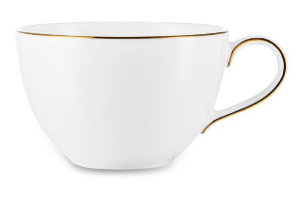 Чашка чайная с блюдцем Narumi Золотая линия 280 мл, фарфор костяной