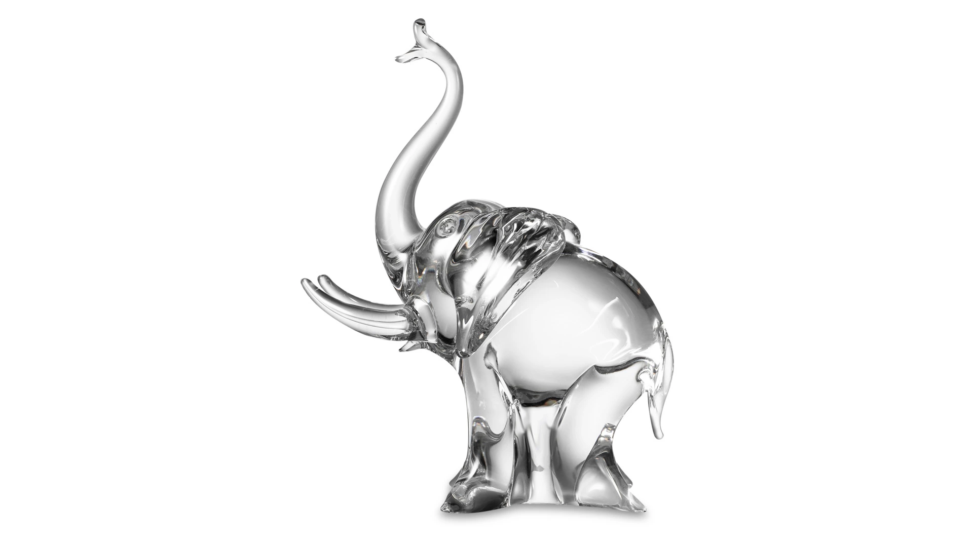 Фигурка Duccio di Segna Слоненок 30 см, хрусталь, прозрачная