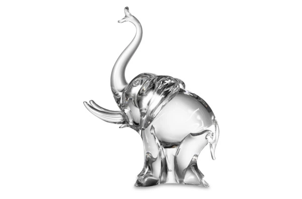 Фигурка Duccio di Segna Слоненок 30 см, хрусталь, прозрачная